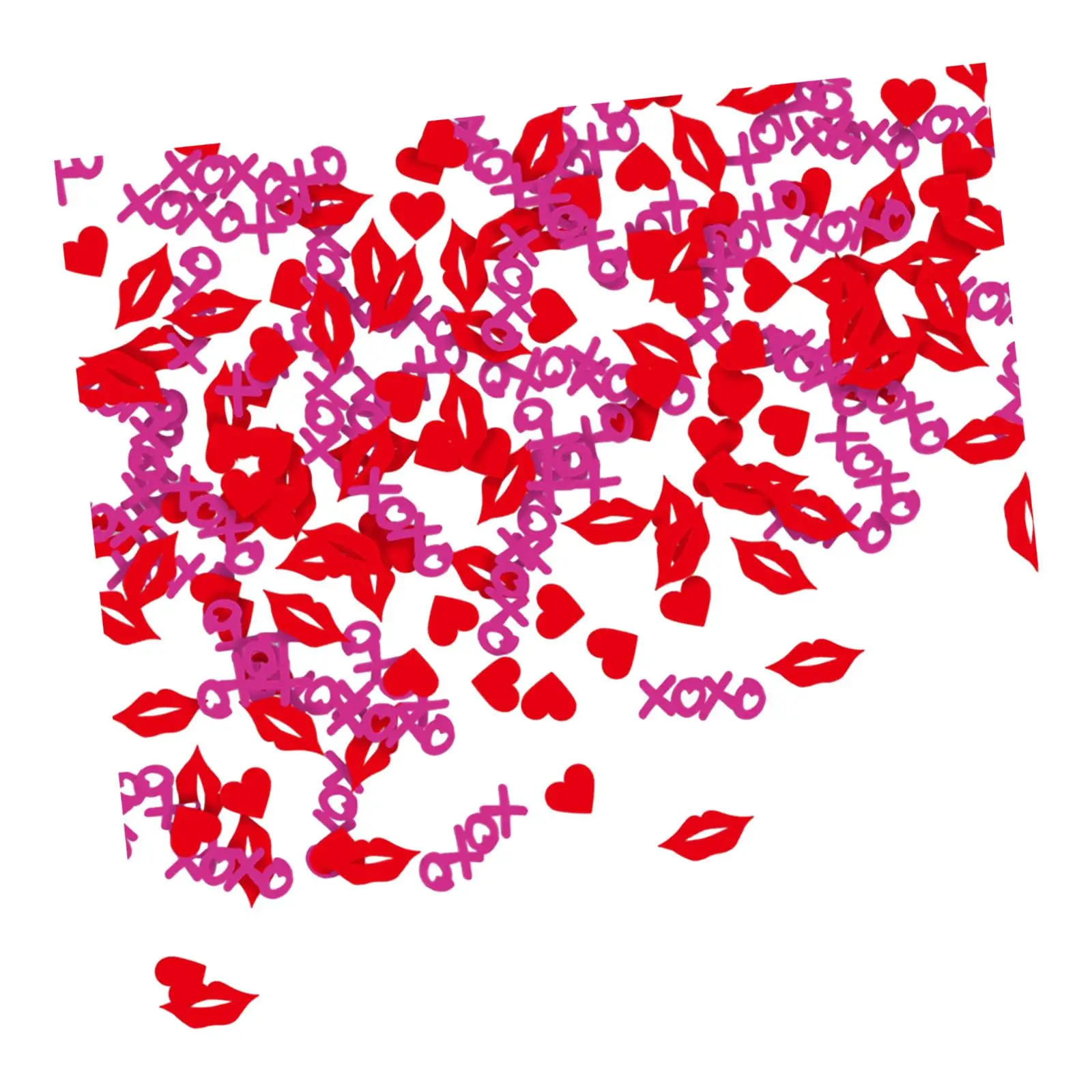 Yıldönümü nişan için 100 adet kalp konfeti Sevgililer günü dekor