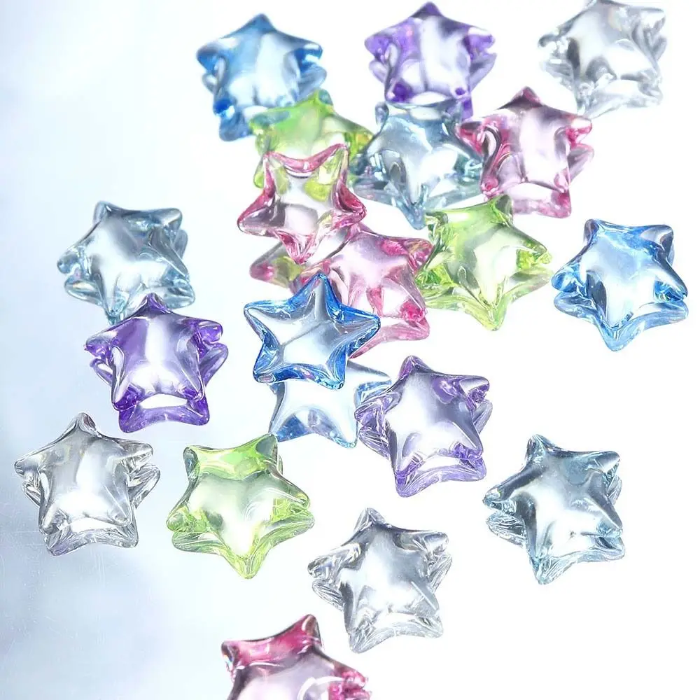 Bayan / Kız Renkli Manikürcü Yıldız Tırnak Süslemeleri Reçine Buz Şeffaf Tırnak Takılar Tatlı Tırnak Malzemeleri Yıldız Tırnak Aksesuarları