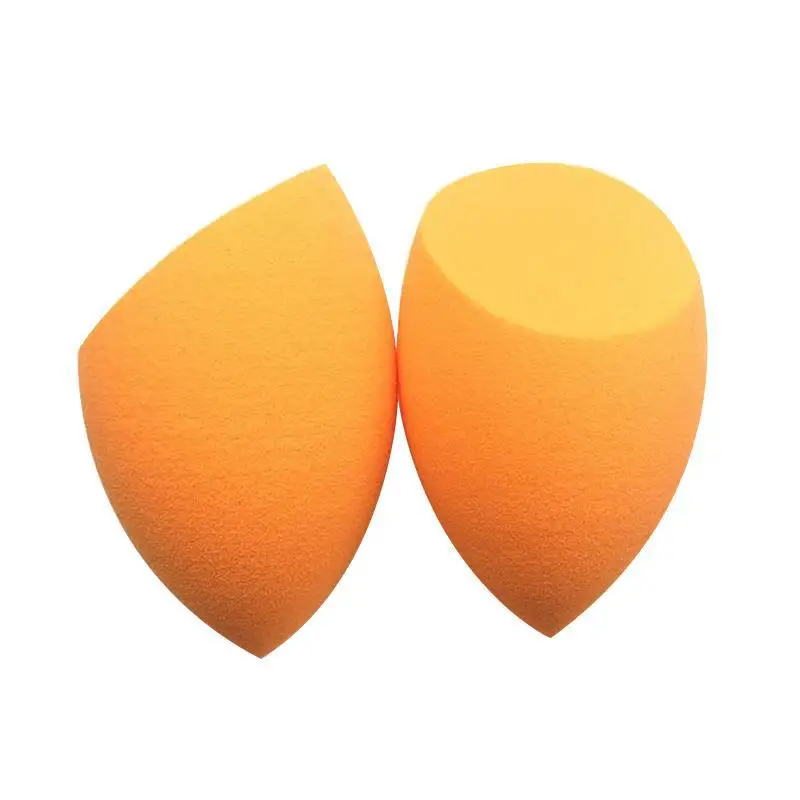 Güzellik yumurta süper yumuşak yemeyin pembe turuncu eğik kesim su damlası Toz puf kuru ve ıslak çift makyaj yumurta mikro kusurları