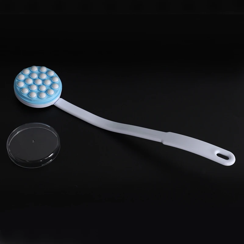 3X Uzun Saplı Losyon Yağı Kremi Aplikatör Kafa Vücut Bacak Geri Banyo Fırçası Fırçalayın Masaj Duş Sürtünme Fırçası