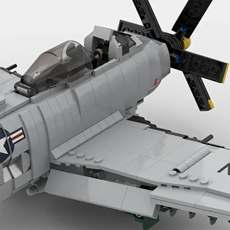 Moc yapı tuğlaları Askeri Model 1: 35 A2D Skyshark Bombacı Teknoloji Modüler Blokları Hediyeler Noel Oyuncaklar DIY Setleri Montaj