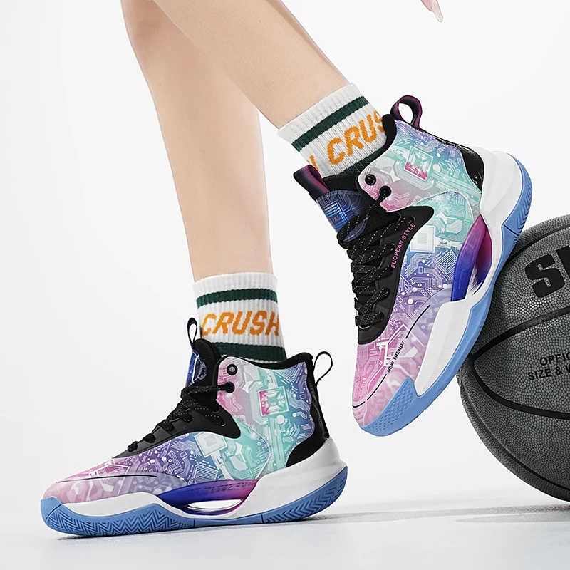 Kaliteli Unisex Basketbol Spor spor ayakkabıları Anti-kaygan Sokak basketbol ayakkabıları Erkekler için Renkli Kadın Basketbol Sneakers