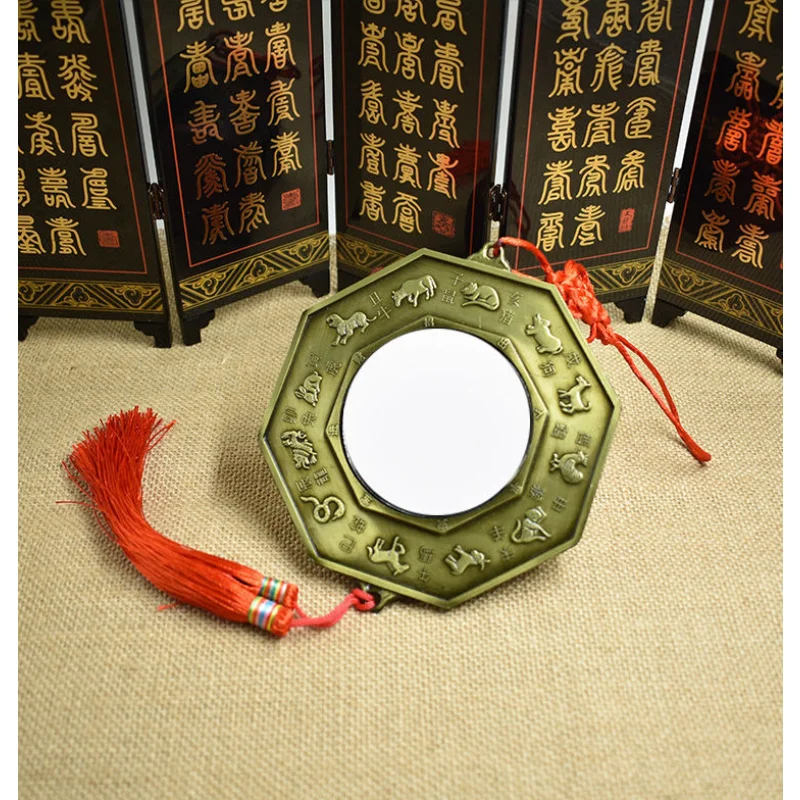 Burç Bagua Ayna Dışbükey Ayna Düzlem Ayna Ev Kapısı Dokuz Saray Taiji Yin Yang Balık Balkon Carry-on Kolye