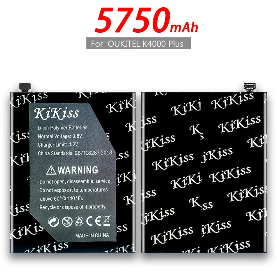 5750mAh KiKiss Pil K4000Plus OUKİTEL K4000 Artı Bateria