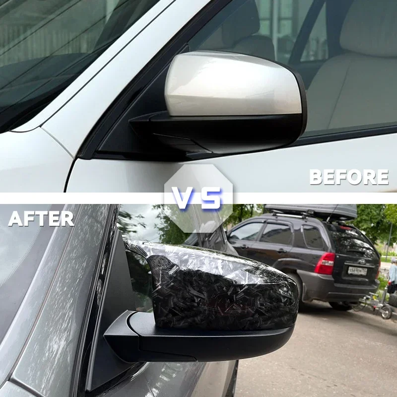 2 adet facelifted Mükemmel modifiye Dikiz Parlak siyah Karbon Fiber Desen Ayna kapatma kapakları BMW X5 E70 X6 E71 2008-2013