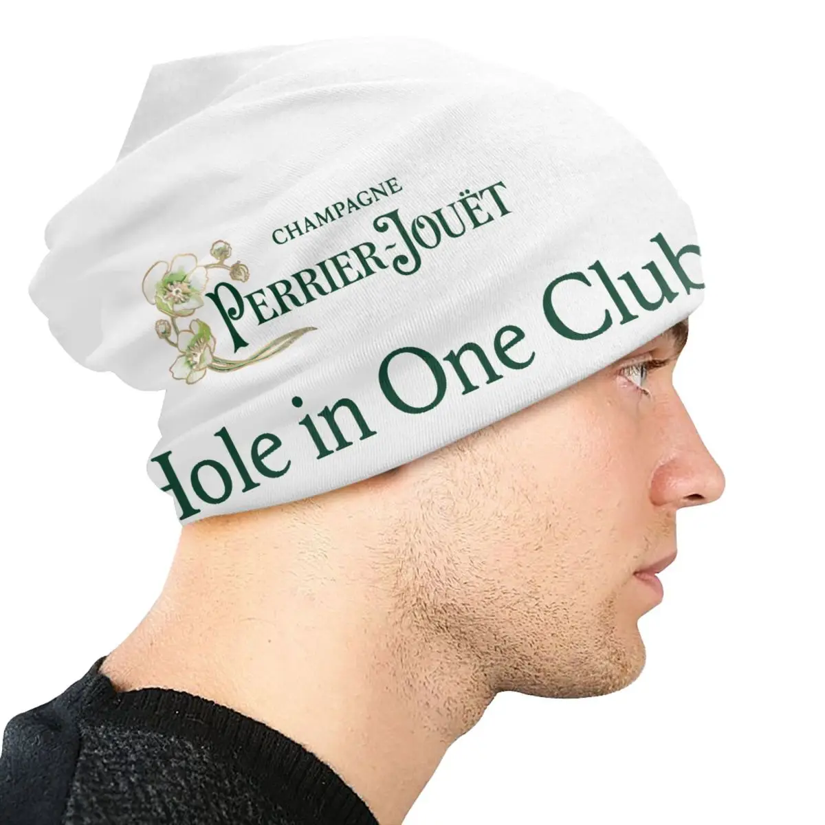 Perrier Şampanya Jouets Logo Skullies Beanies Kapaklar Erkekler Kadınlar İçin Unisex Streetwear Kış Sıcak Örme Şapka Yetişkin Kaput Şapka