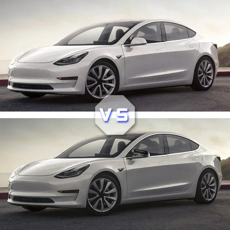 Model3 Aksesuarları Araba Yan ayna kapağı Tesla Modeli 3 2021 Ayna Kapağı Karbon Fiber ABS Model Üç Dikiz Yeni