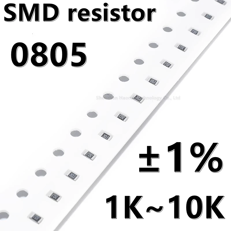 (100 adet) 0805 1 % SMD direnci 1 1.2 1.3 1.5 1.6 1.8 2 2.2 2.4 2.7 3 3.3 3.6 3.9 K 4.3 K 4.7 K 5.1 K 5.6 K 6.2 K 6.8 K 7.5 K 8.2 K 9.1 K