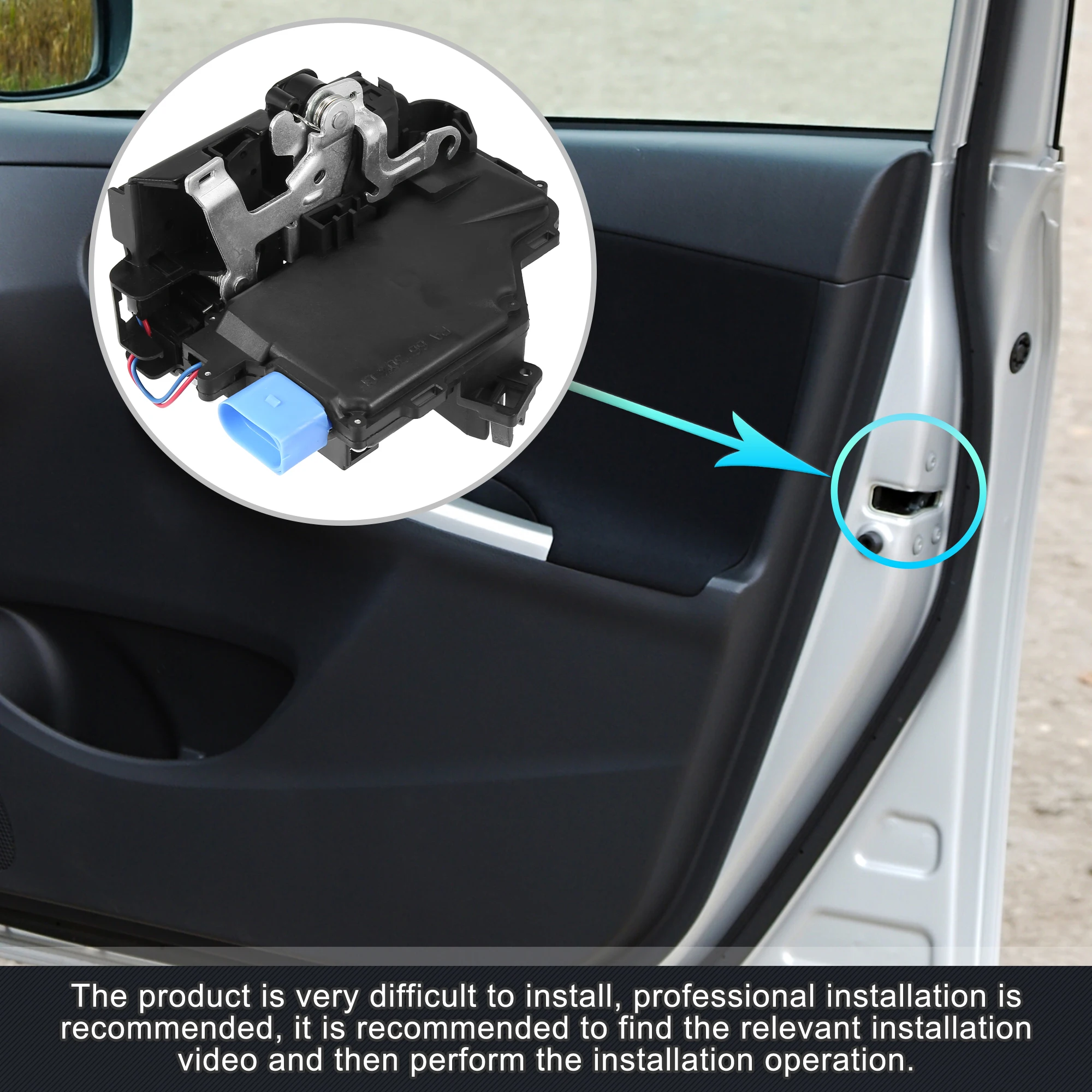Uxcell Araba Ön Sağ Kapı Kilidi Aktüatör Mekanizması Merkezi Kilitleme 3D1837016AC VW Golf MK5 Estate Hatchback Artı 03-13