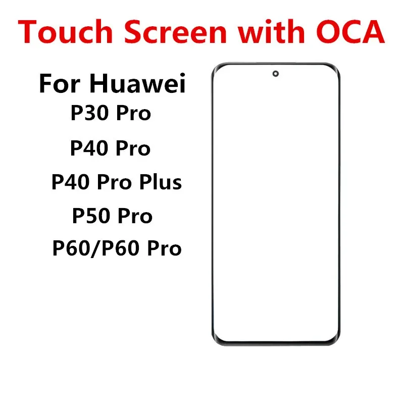 Dış Ekran Için Huawei P60 P50 P40 Pro Artı P30 Ön Dokunmatik Panel lcd ekran Dış Cam Kapak Lens Onarım Yerine OCA