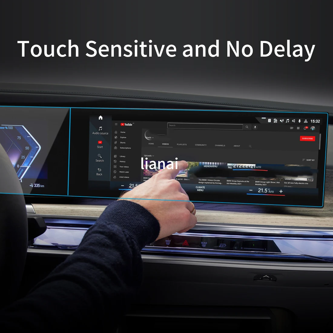 Ekran Koruyucu Temperli Cam koruyucu film Carplay LCD çizilmez otomobil araç Dış Aksesuarları BMW İ7 2024