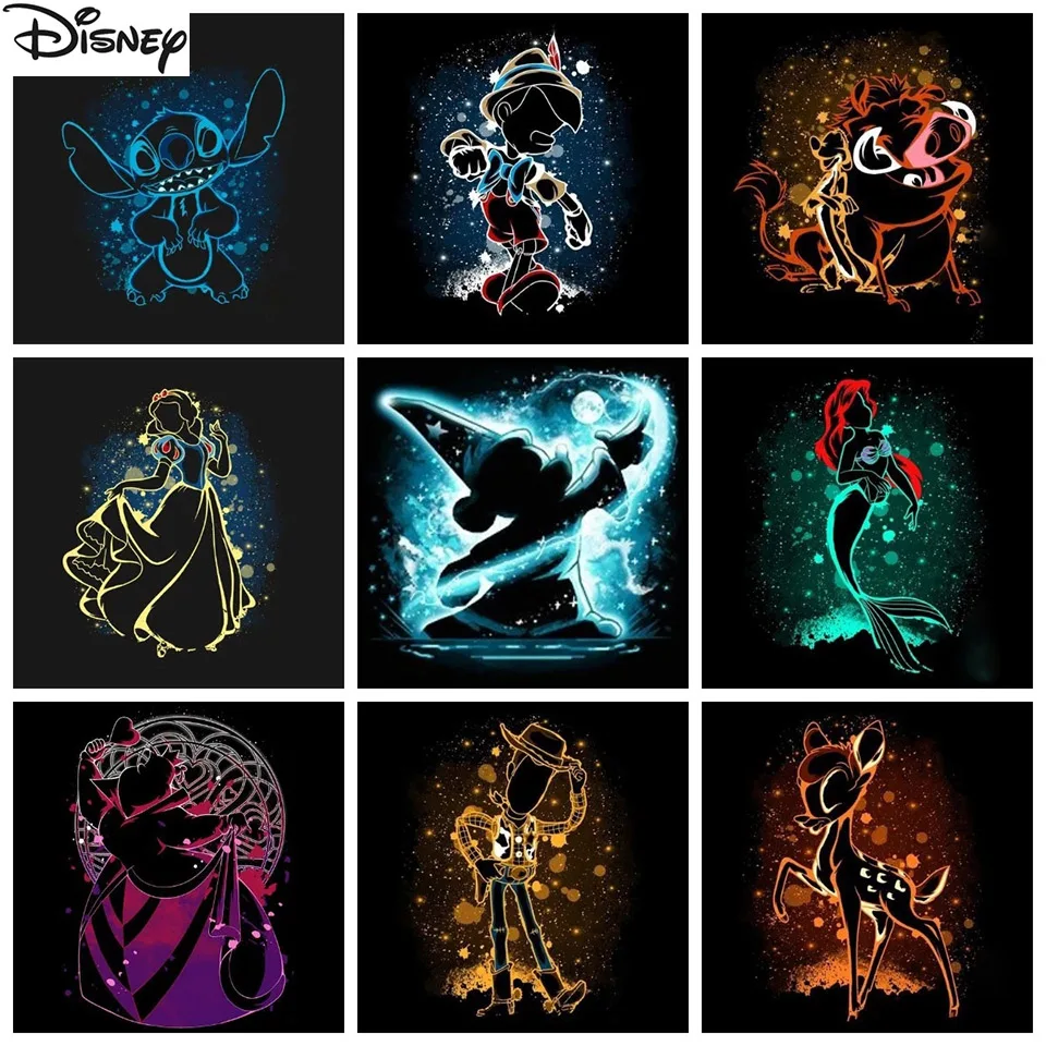 Disney 5D DİY Elmas Boyama Siyah Sanat Prenses Dikiş Mickey Güzellik Beast Kraliçe Elmas Nakış Mozaik El Yapımı Hediye