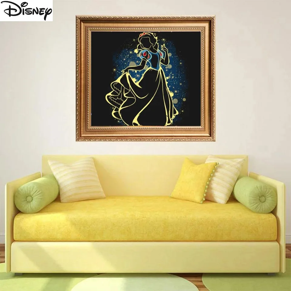 Disney 5D DİY Elmas Boyama Siyah Sanat Prenses Dikiş Mickey Güzellik Beast Kraliçe Elmas Nakış Mozaik El Yapımı Hediye