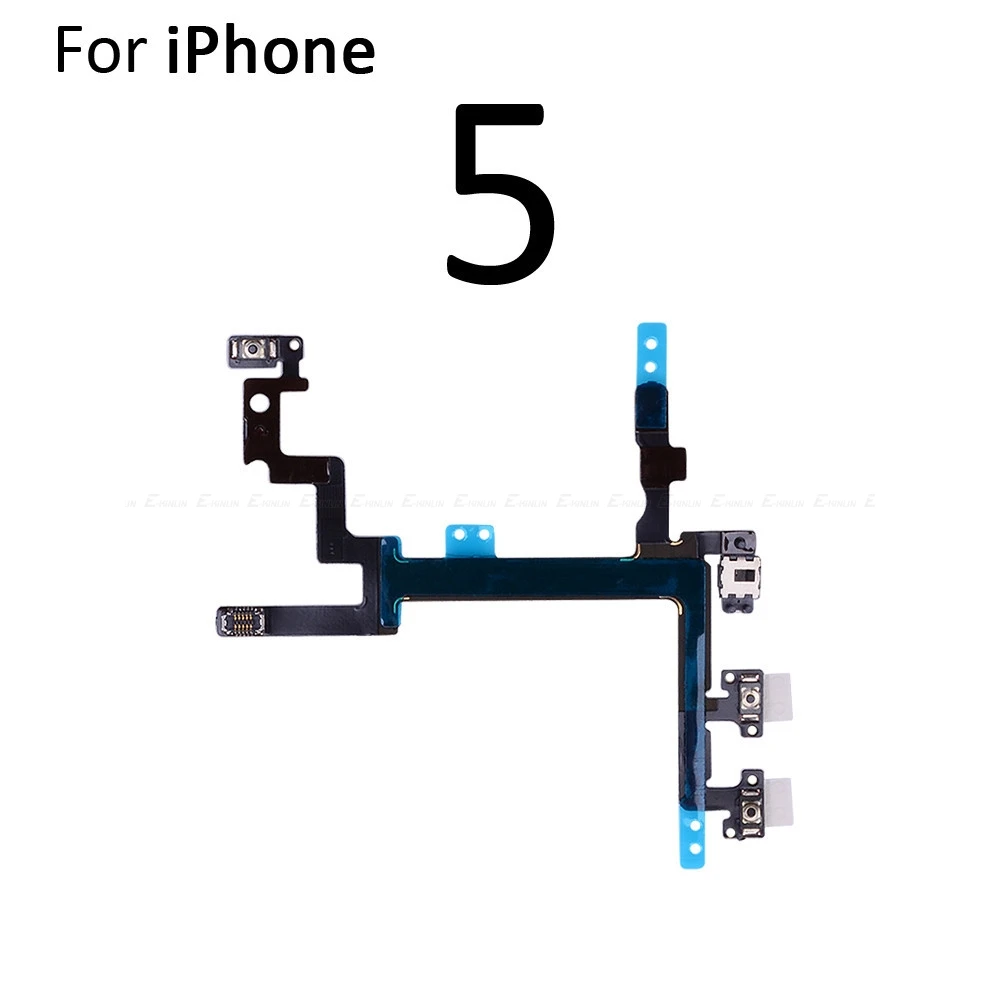 Iphone 6 6 S Artı 4 4 S 5 5 S 5C SE 2016 Anahtarı Konektörü Açık Kapalı Düğmesi Ses Düğmesi Flex Kablo Şerit