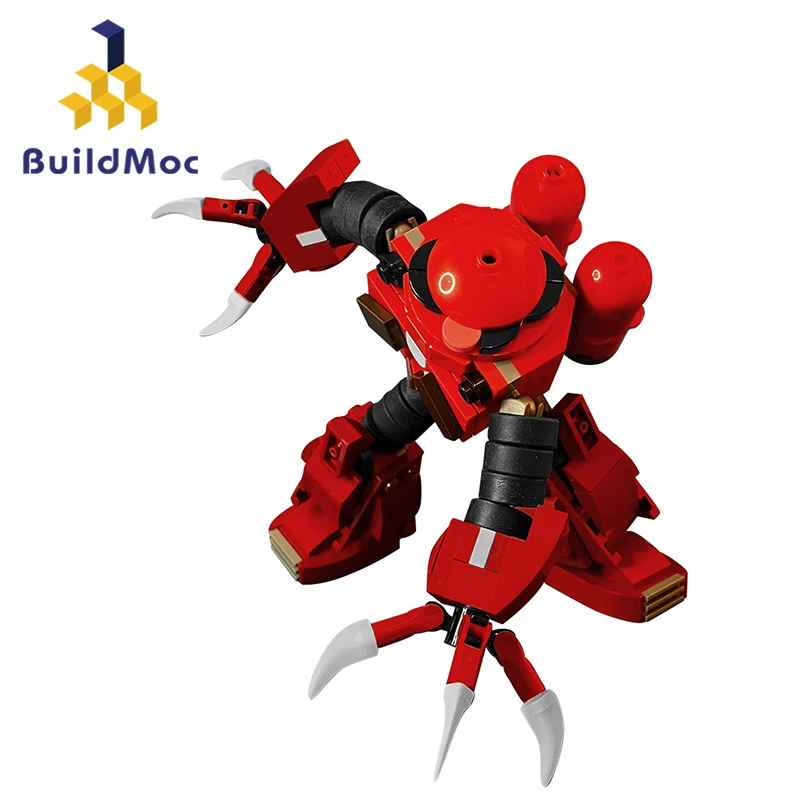 BuildMoc MSM-07S Z'gok Komutanı Robot Yapı Taşları Set Federal Mecha Askerler Ordu Tuğla DIY Oyuncak Çocuklar İçin doğum günü hediyesi