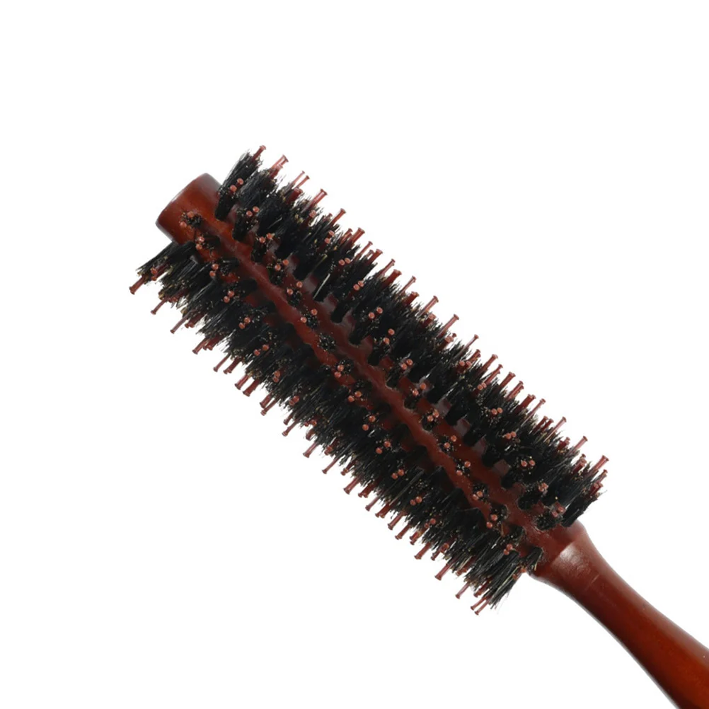 Yuvarlak Saç Fırçası Ahşap Saplı Saç Fırçası Şekillendirici Saç Fırçası Saç Şekillendirme, Kurutma, ( Dimi 12 )