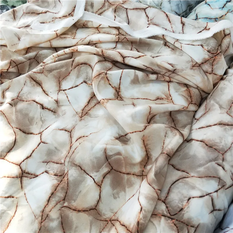 Baskılı Mikro elastik Kumaş Geçirimsiz Kimyasal Elyaf Uzun Kollu Gömlek Elbise El Yapımı Çanta Yumuşak Taş Dikiş Metre