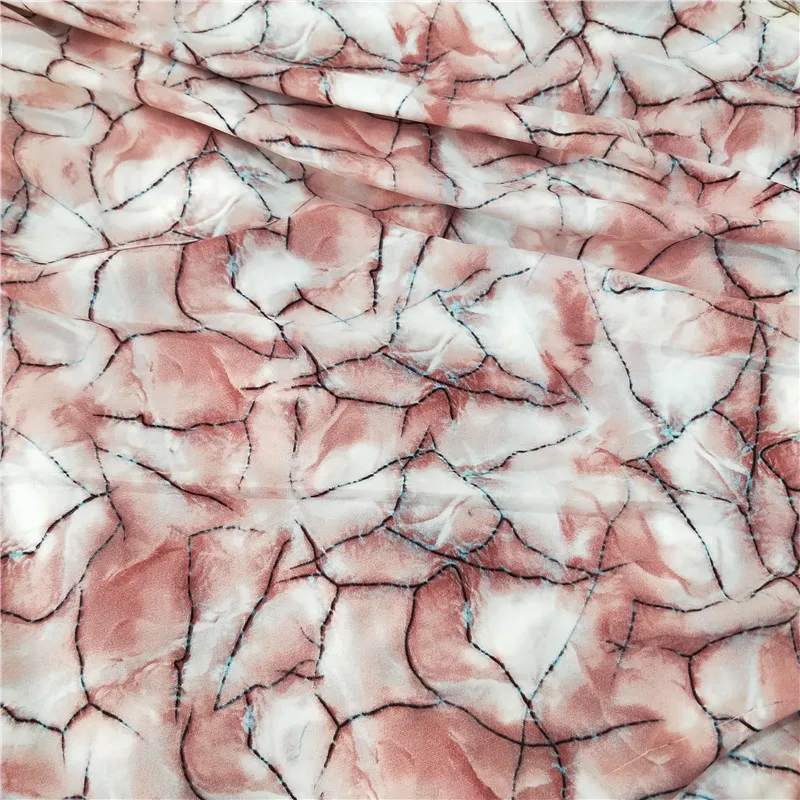 Baskılı Mikro elastik Kumaş Geçirimsiz Kimyasal Elyaf Uzun Kollu Gömlek Elbise El Yapımı Çanta Yumuşak Taş Dikiş Metre