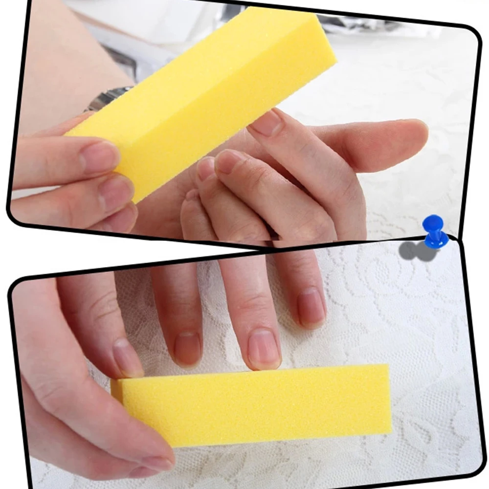 10 Adet Nail Art Zımpara Sünger Tampon Blok Tırnak Tamponlar Dosyaları Blok Taşlama Parlatma Manikür Tırnak Aksesuarları Aracı