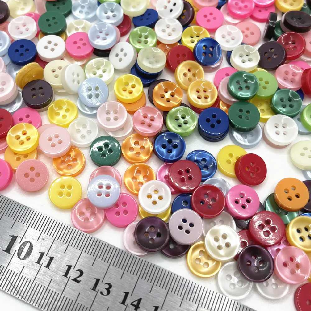 Suoja 1000 adet 4 delik Renkli çocuklar için Reçine Düğmeler Giyim için İğne Meslekler 11mm dikiş dıy Toptan düğme