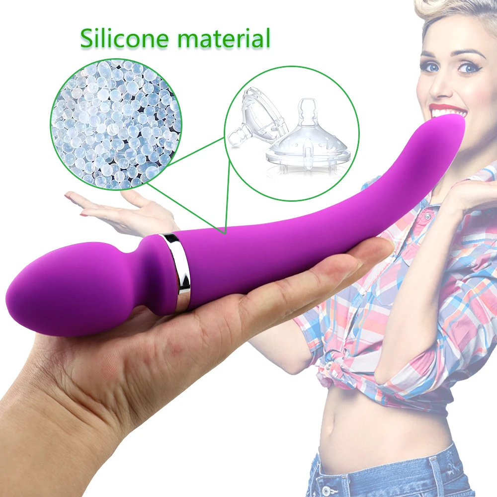 Çift Kafa Vibratör Kadınlar İçin Seks Oyuncakları AV Değnek Klitoris Stimülasyon G-spot Vibratör Güçlü Seks Ürün vajina masaj aleti
