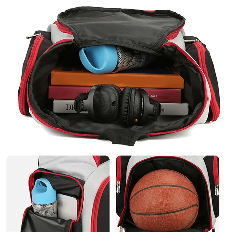 Futbol sırt çantası Taşıma Çantası Basketbol Moda Su Geçirmez Hafif Spor Sırt Çantası Erkekler Büyük Kapasiteli okul çantası spor çantaları