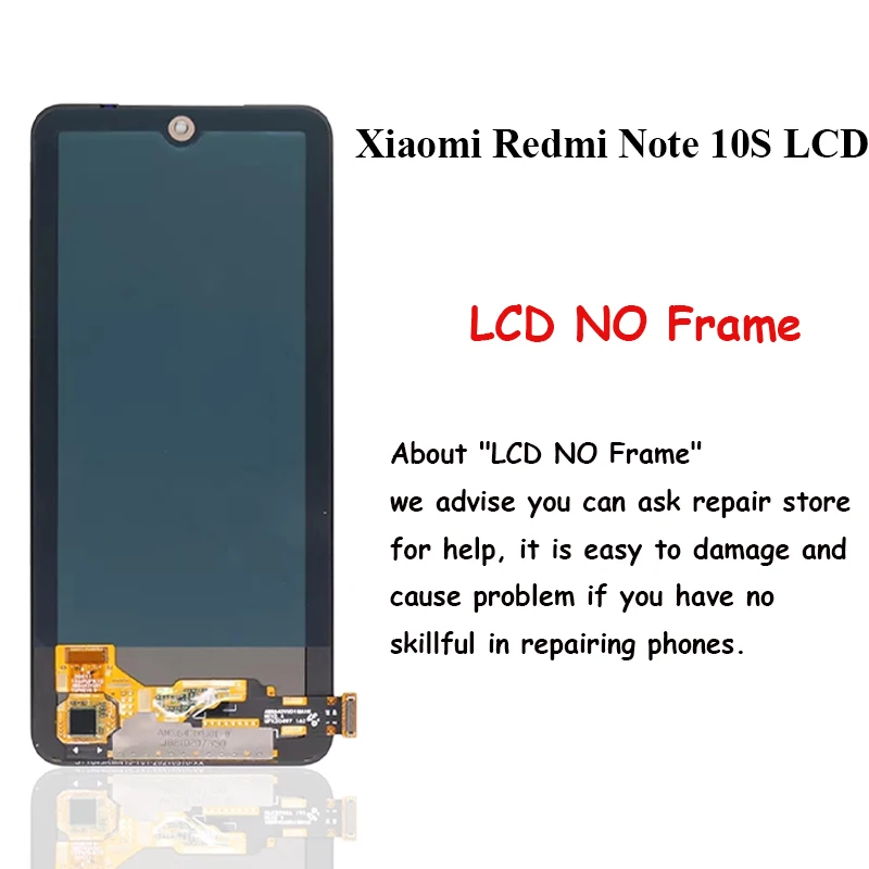 Xiaomi Redmi için Not 10S Ekran Dokunmatik Digitizer Meclisi M2101K7BG M2101K7BI M2101K7BL LCD