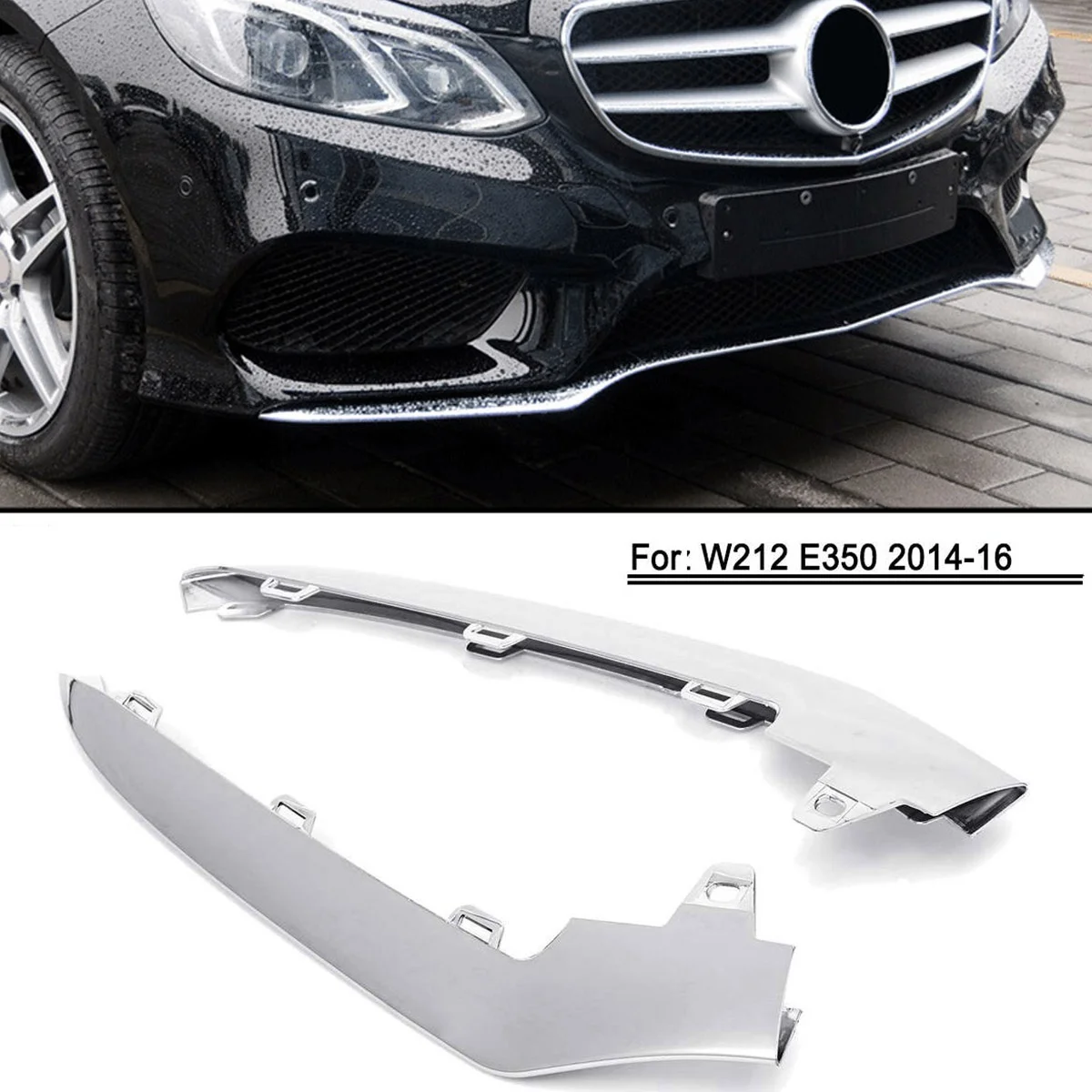 Ön Düşük Tampon Kapak Trim, Mercedes-Benz E-Class için W212 E350 2014-2016 ÖN TAMPON Splitter 2128852874 Sağ Yan