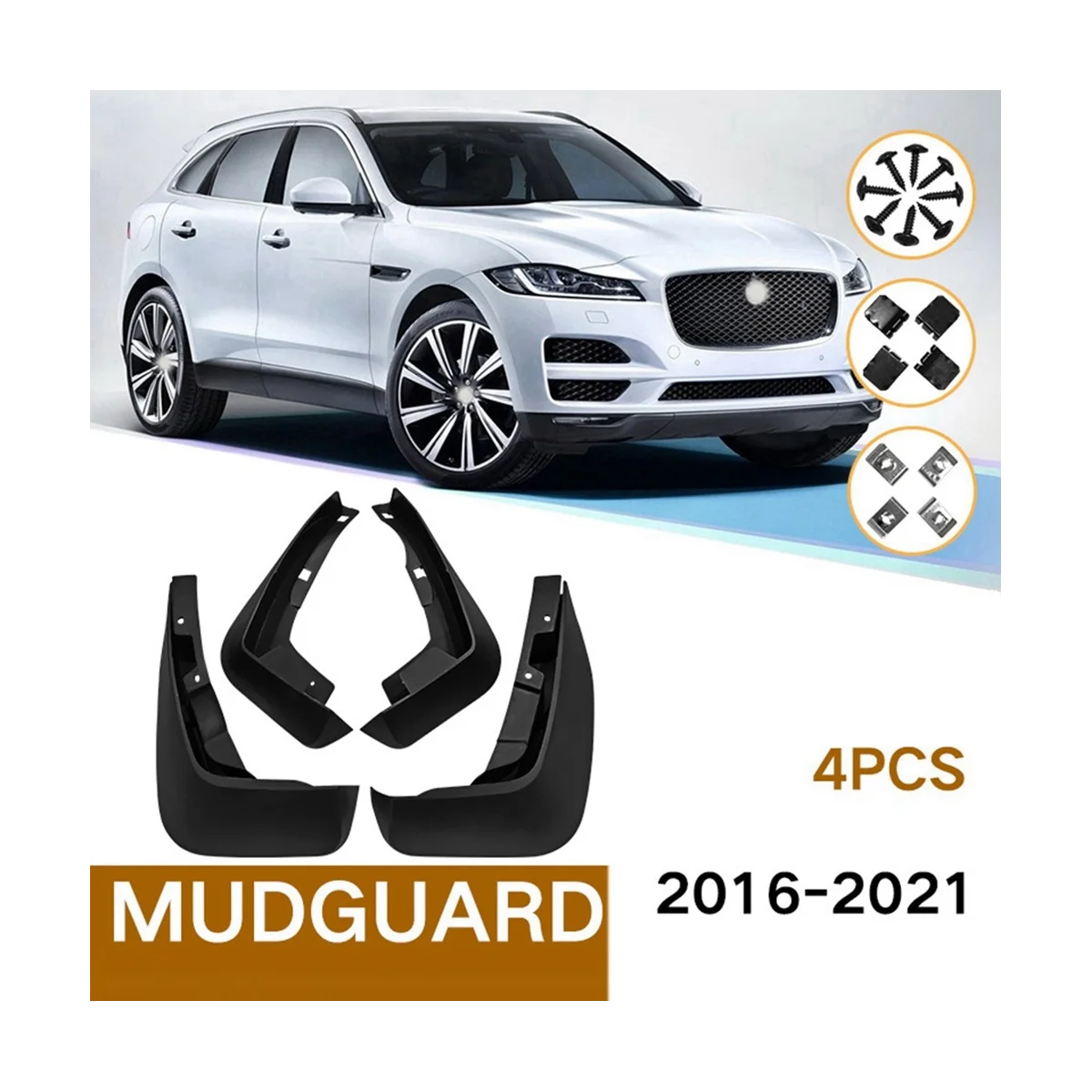 Lastik Çamurluk Anti Sıçrama Lastik Çamur Flep Araba Jaguar F-PACE 2016-2021 için