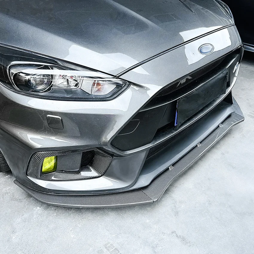 Ön TAMPON altı spoyler Çene Gövde Kiti Koruma Dış Difüzör Splitter Ford Focus RS İçin MK3 2015-2018 Tuning Aksesuarları
