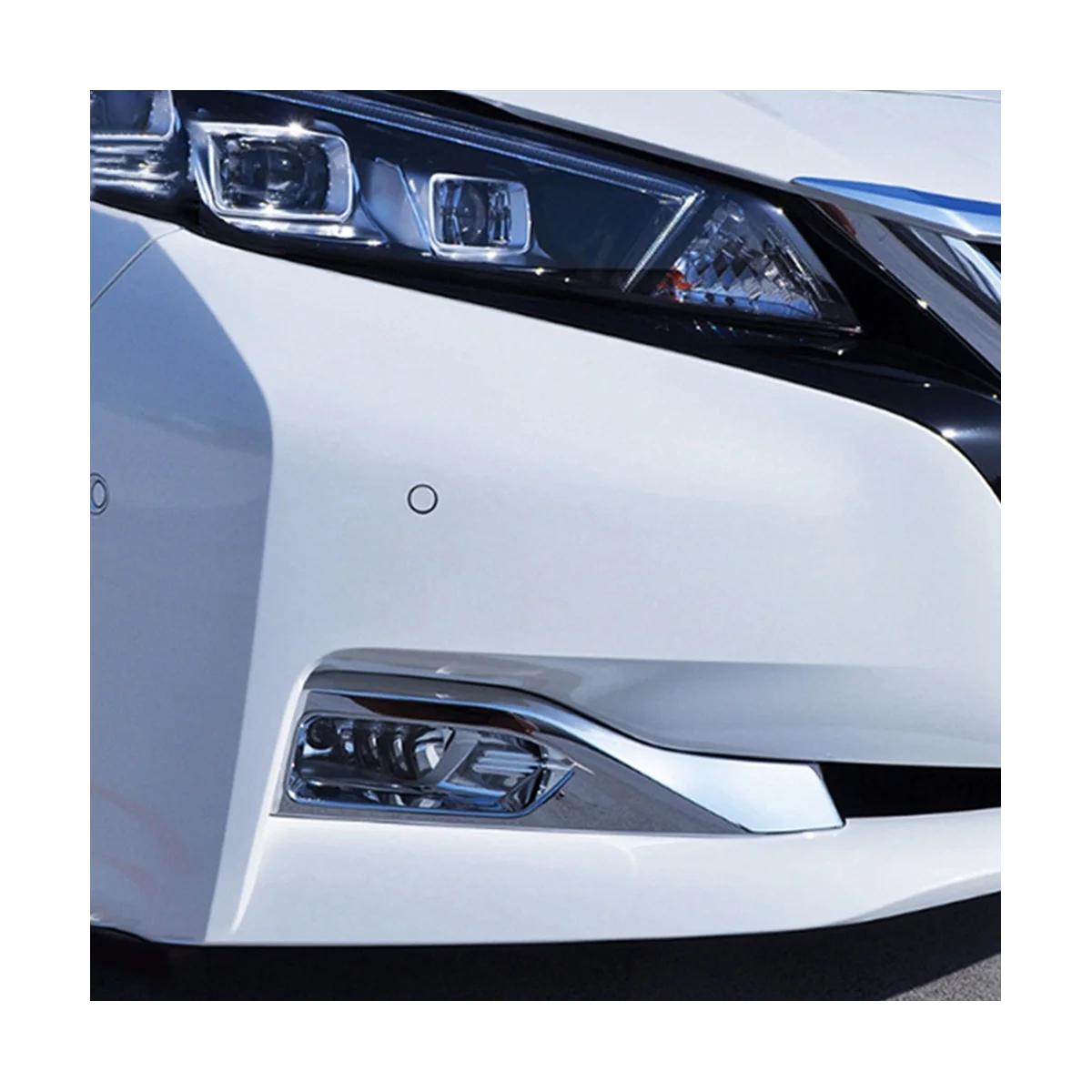 Ön Sis İşık Lambası Kapak Trim Sis Lambası Çerçeve Dekorasyon Çerçeve Krom Nissan Leaf için ZE1 2018-2022