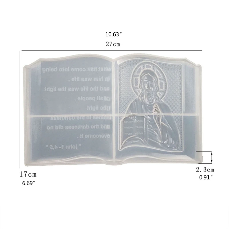 İncil silikon kalıp / İsa Kalıp Silikon Döküm Duvar Asılı Kabartma Kitap Malzemeleri