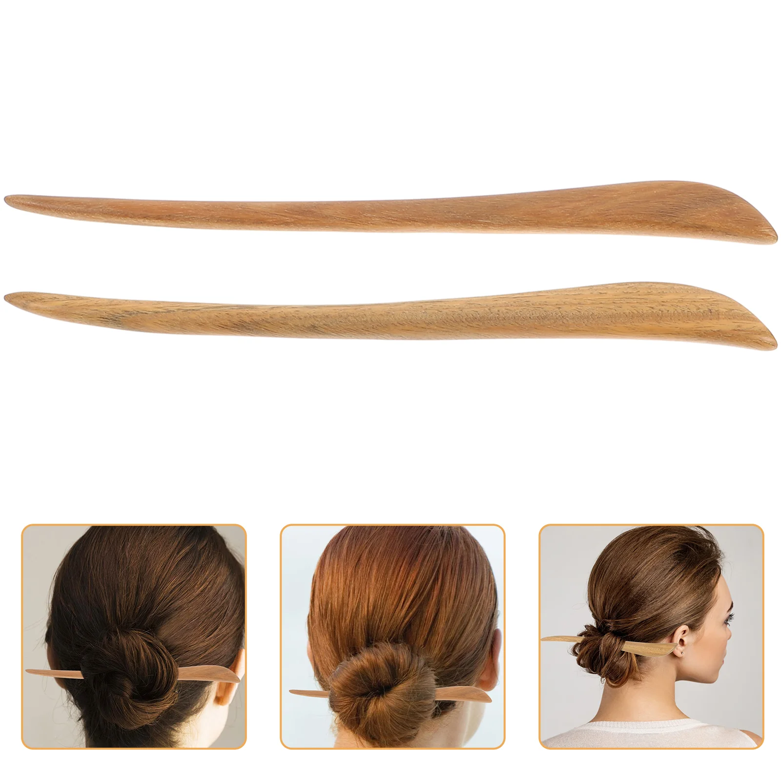 2 Adet saç aksesuarı kadınlar için dekoratif saç tokası ahşap Tocados Para El Retro bambu Vintage