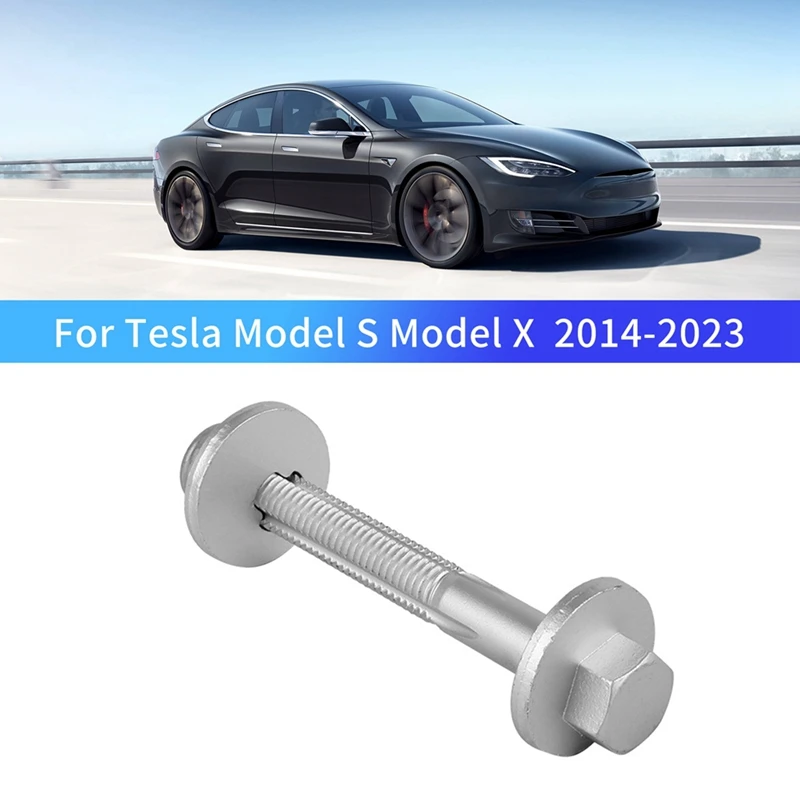 1 Adet Ön Alt Süspansiyon kolu Vidası (Kamber) montaj Kiti Gümüş Metal Tesla Model S/X 2014-2023