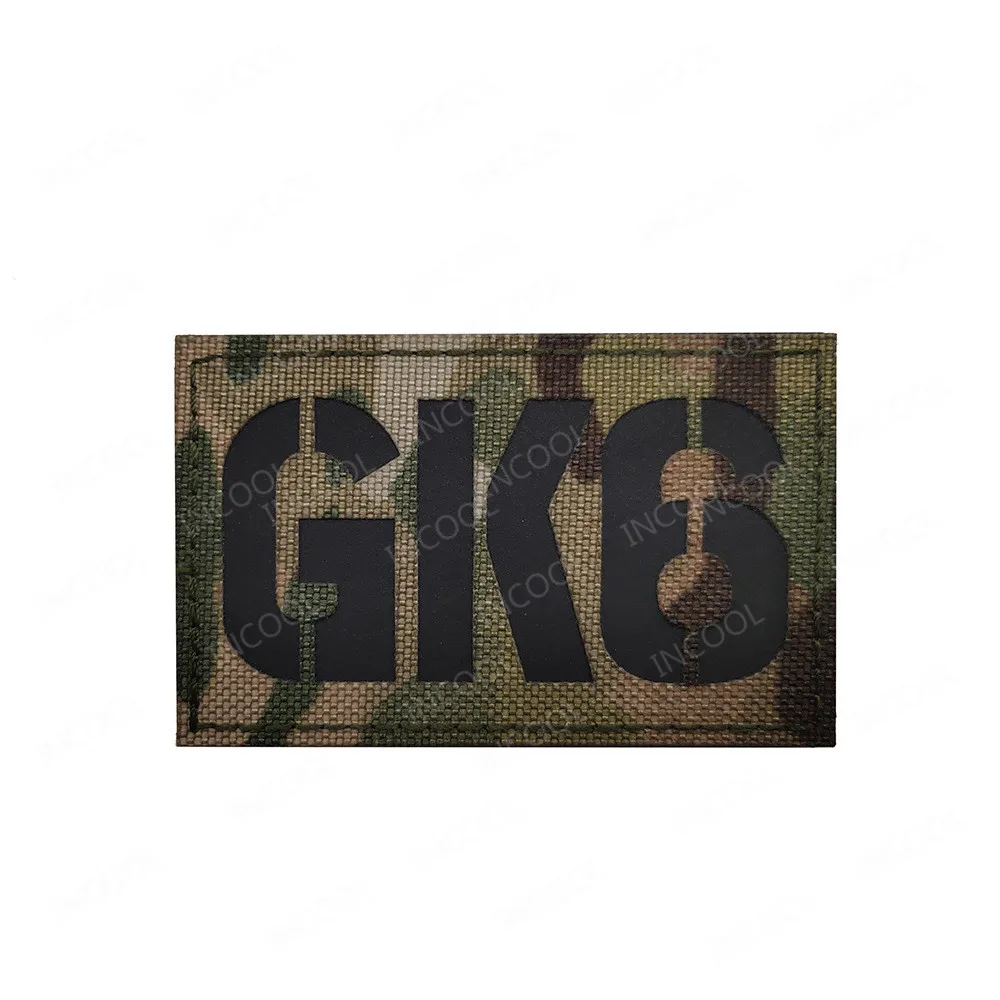 Çağrı İşareti Mektup GK 1 ila 10 Kızılötesi IR Yansıtıcı Yamalar Taktik Askeri Yama Kol Bandı Rozetleri Giyim Sırt Çantası Ceketler