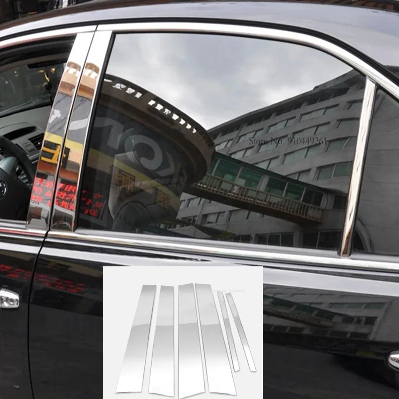 Paslanmaz Toyota Camry 2006-2012-2018-2021 İçin Merkezi Sütun Kapağı Araba Pencere Düzeltir Orta Sütun Çerçeveleri Süslemeleri Aksesuarları H
