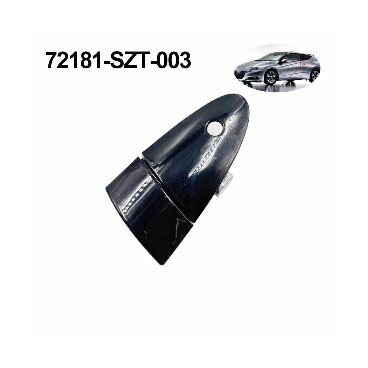 Ön Sürücü Sol Dış Kapı Kolu gömme Siyah Honda CRZ için CR-Z 2011-2015 Anahtar delikli yakıt deposu kapağı Tipi 72181-SZT-003ZA