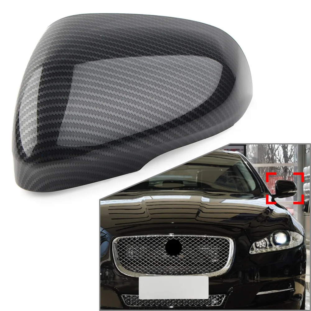 Araba Arka yan görüş aynası Kapağı Sol Yan Jaguar XF XFR İçin XFR-S XJ XJR XK XKR XKR-S XE 2010-2015 Karbon Fiber ABS Plastik