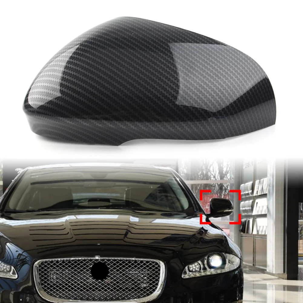 Araba Arka yan görüş aynası Kapağı Sol Yan Jaguar XF XFR İçin XFR-S XJ XJR XK XKR XKR-S XE 2010-2015 Karbon Fiber ABS Plastik