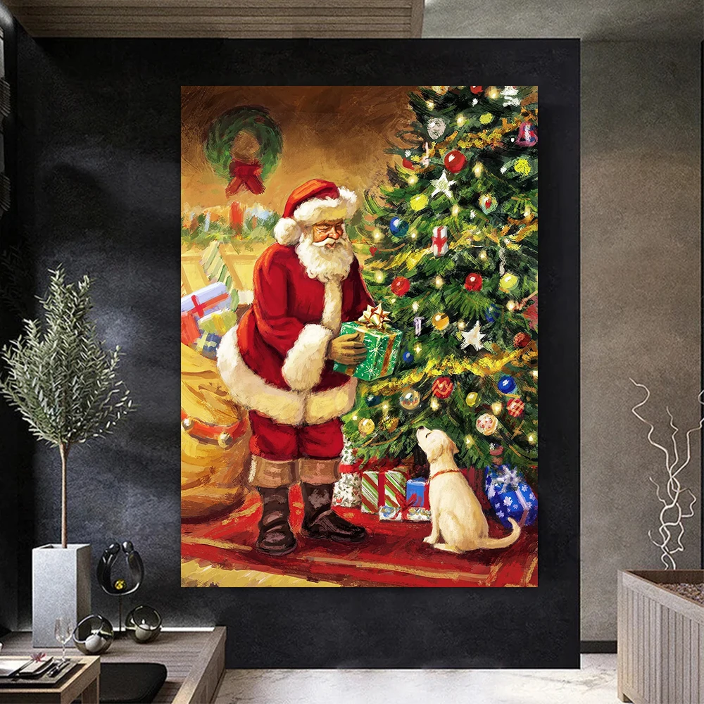 5d Dıy Noel Kardan Adam Noel Baba Tam Yuvarlak Matkap Elmas Nakış Geleneksel Tatil Mozaik Kitleri Elmas Boyama V530