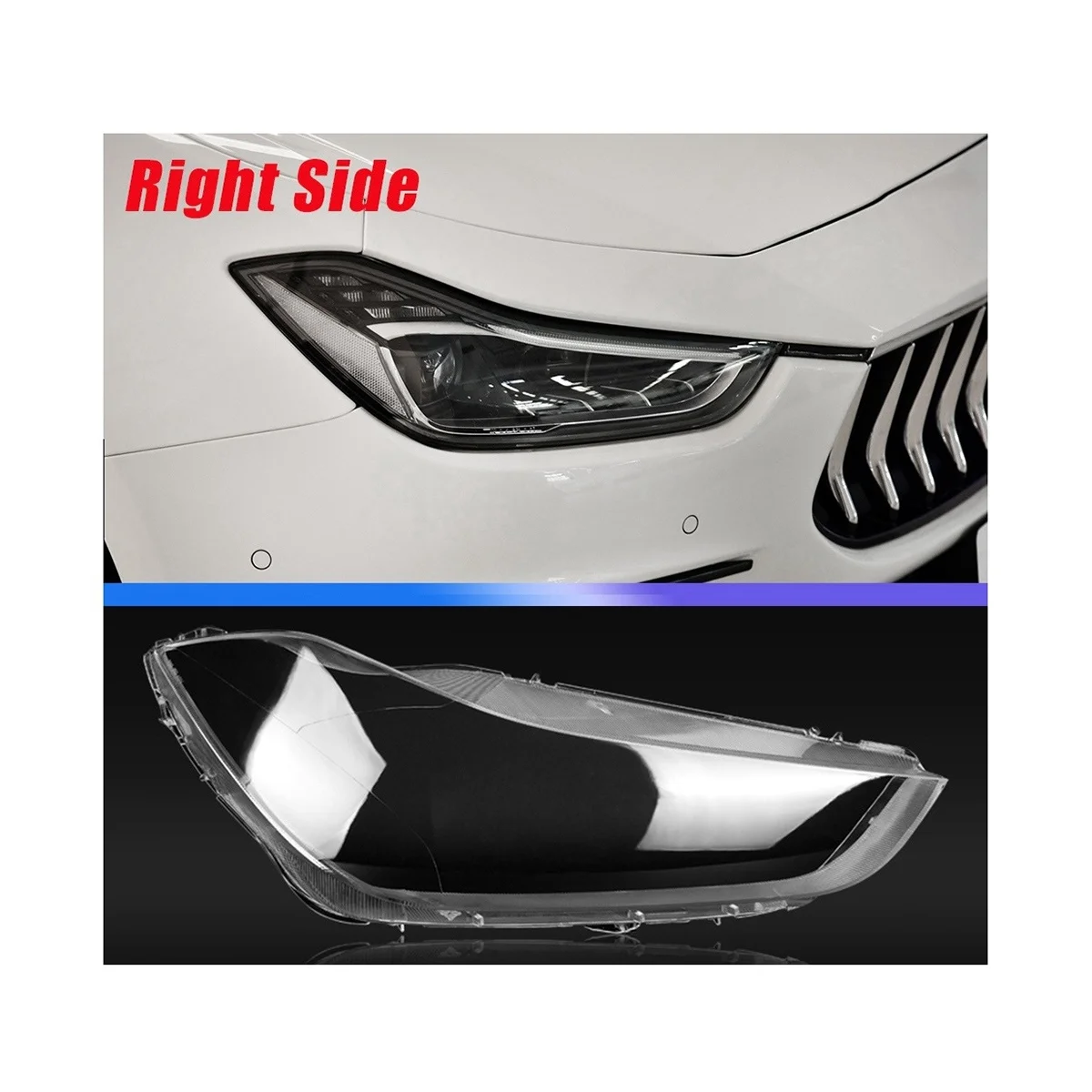 Araba Sol far camı Kafa aydınlatma koruması Abajur Maserati Ghibli 2014-2022 için