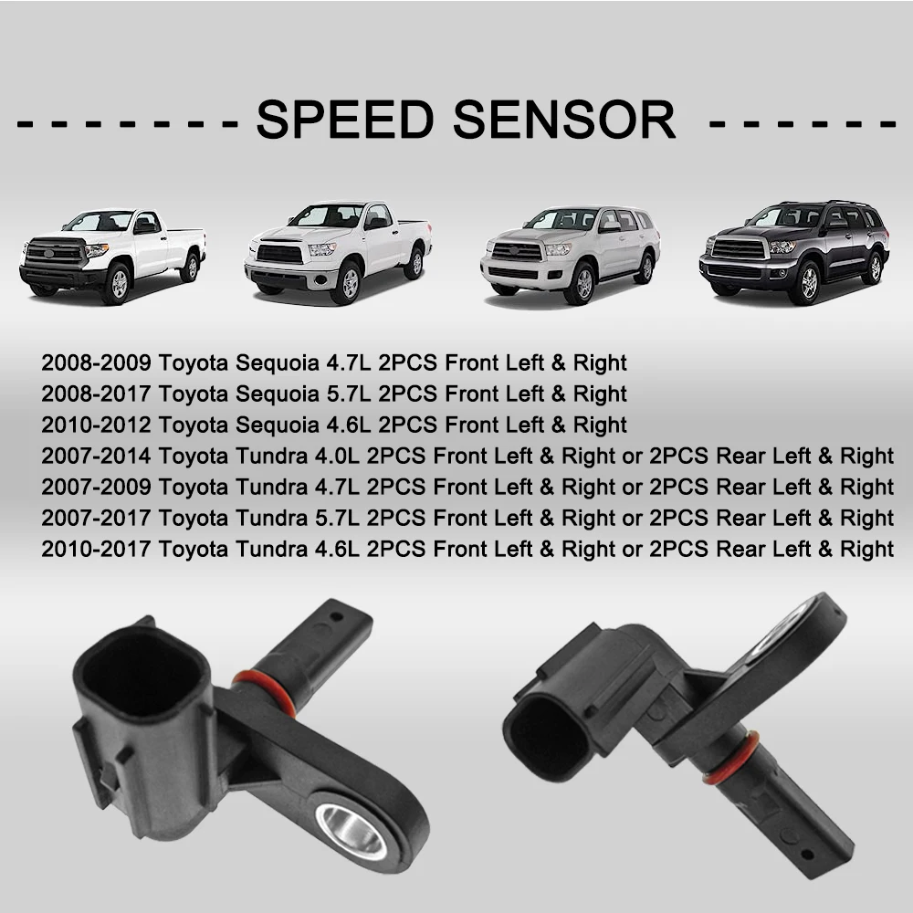 4 ADET 89542-0C020 89543-0C020 ABS Tekerlek Hız Sensörü Ön Arka Toyota Tundra 07-17 İçin 89542 0C020, 89543 0C020, ALS1790 ALS1791