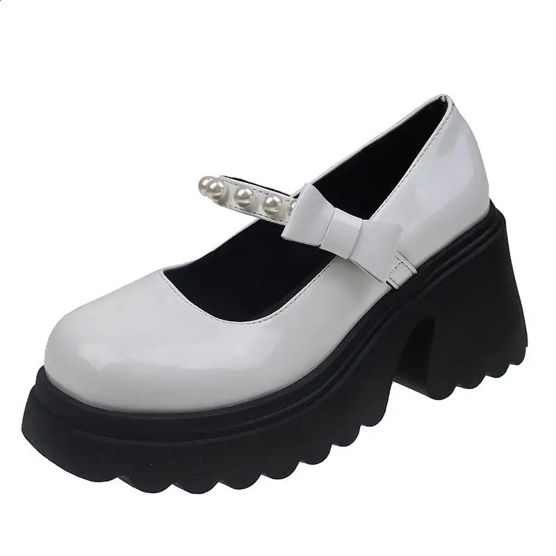 Topuklu ayakkabılar Takunya Platformu Büyük Boy Kadın Rahat Kadın Ayakkabı Modis Yuvarlak Ayak Flats Creepers Büyük Boy 2023 Elbise Kauçuk