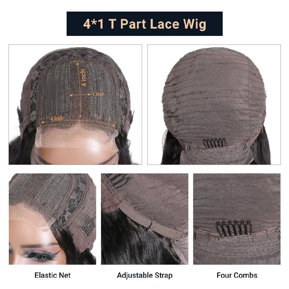 UNice Saç 4x1 Orta Kısmı Dantel Kapatma Peruk Kinky Kıvırcık insan saçı peruk Süper Doğal 4C Kıvırcık Dantel Peruk Yeni Başlayanlar için