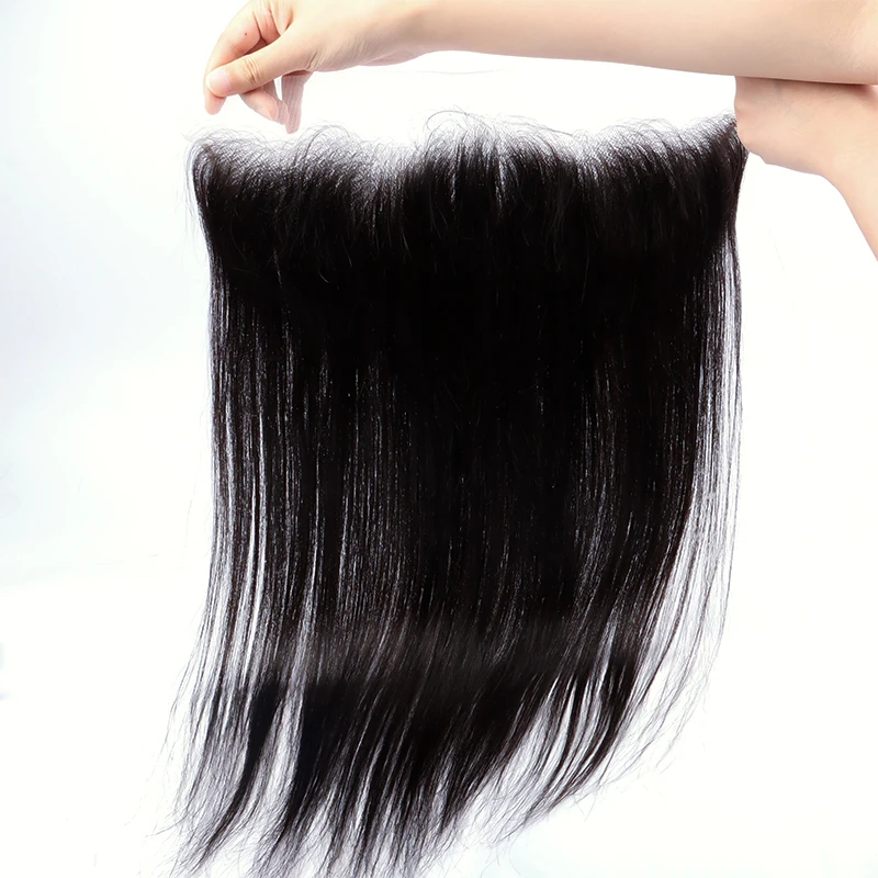 HD 13x4 Dantel Frontal Brezilyalı düz insan saçı Sadece Ön Koparıp Doğal Renk Remy Saç 10-22 İnç