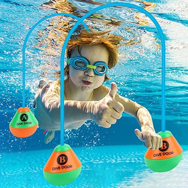 2 Adet Yeniden Kullanılabilir Kapı Dalış Halkası Komik Yüzme Oyun Yardımcıları Dalış Kapı Sualtı Oyuncak Dalış Yüzmek Oyuncak Dalış Kapı