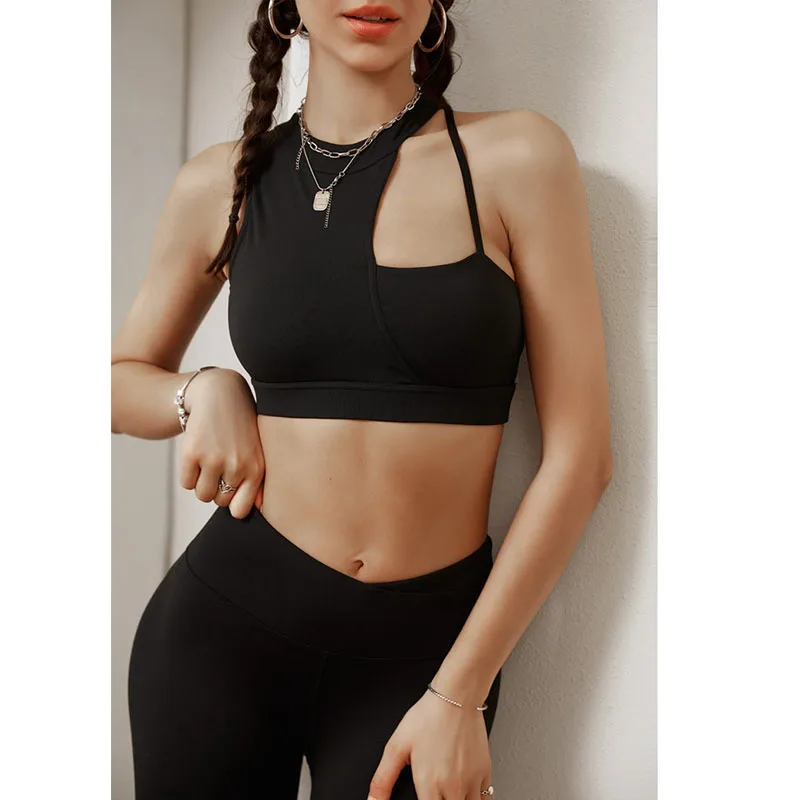 Düz Renk Spor Sütyen Kadınlar İçin 2023 kadın Spor Salonu yoga yeleği İç Çamaşırı Kadın Koşu Tankı Kırpma Üst Giyim