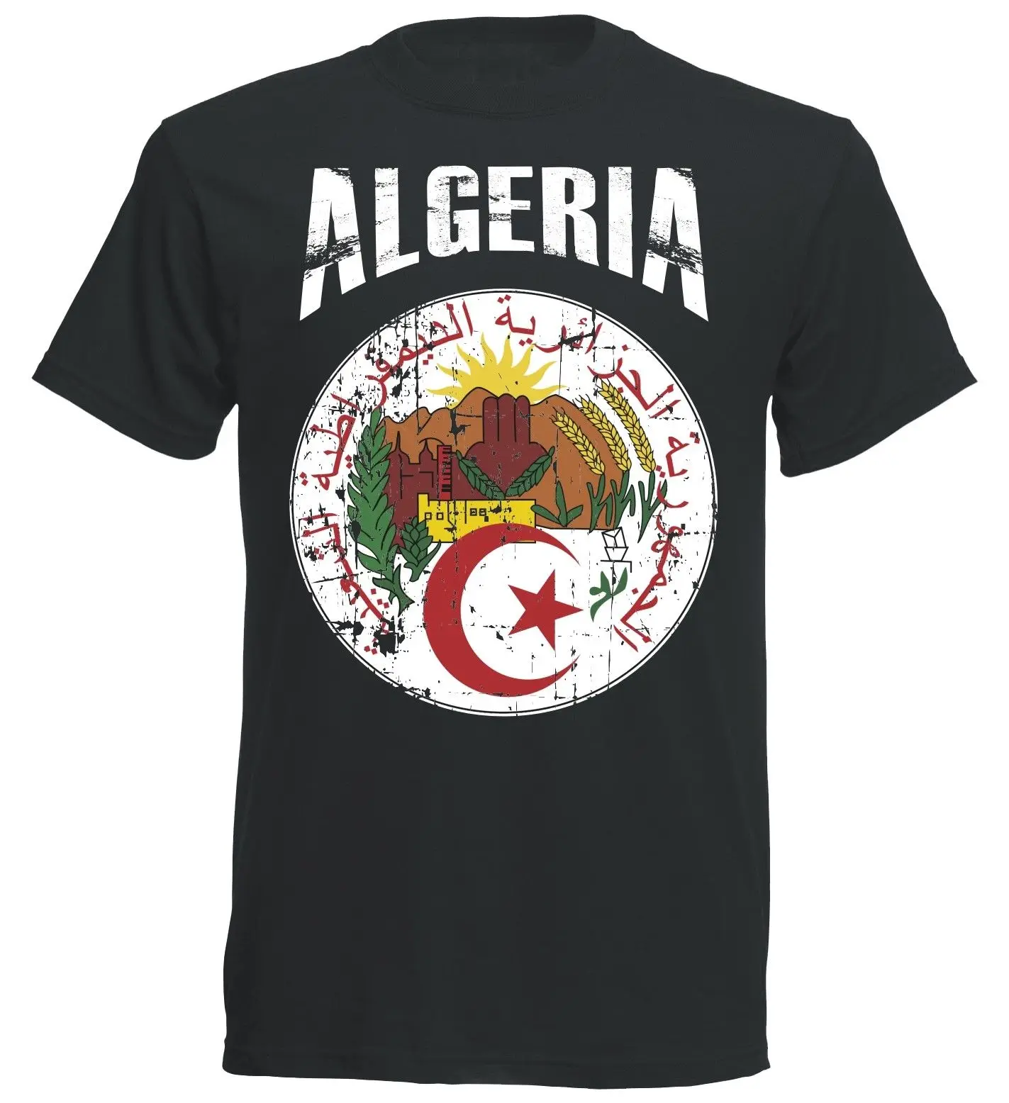 2019 Sıcak Satış Yaz Moda Yeni %100 % Pamuk Cezayir T-Shirt Cezayir erkek Futbolcu Vintage Tee Gömlek Erkekler ıçin
