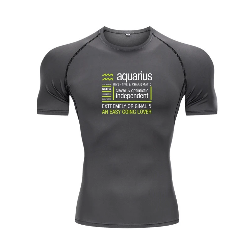 Kova Burcu Gömlek Komik Astrolojik Zodyak doğum günü hediyesi Rife Spor T Shirt pamuklu bluz T-Shirt Erkekler İçin Yaz