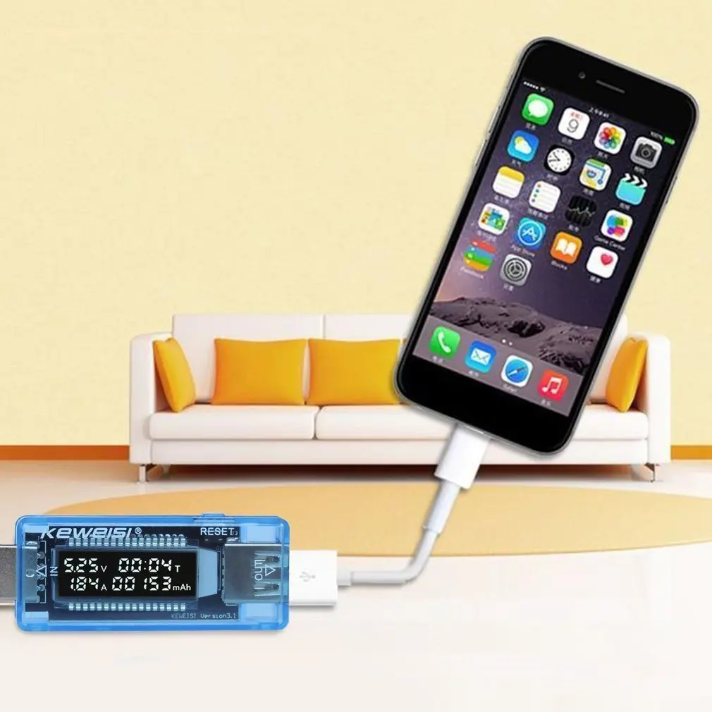 KEWEISI Sıcak Dünya Çapında USB Volt Akım Gerilim Şarj Kapasitesi tester ölçer Güç Bankası
